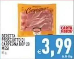 Iperfamily Beretta prosciutto di carpegna dop 20 mesi offerta