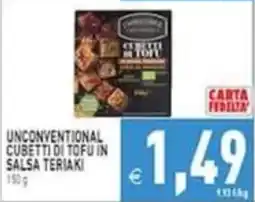 Iperfamily Unconventional cubetti di tofu in salsa teriaki offerta