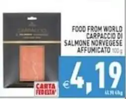 Iperfamily Carpaccio di salmone norvegese affumicato offerta