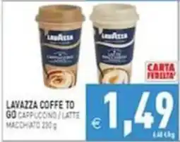 Iperfamily Lavazza coffee to go cappuccino / latte macchiato offerta