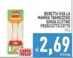 Iperfamily Beretta Viva la Mamma Tramezzino Senza Glutine Prosciutto Cotto offerta