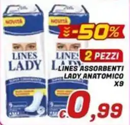 Idromarket Lines Lady assorbenti lady anatomico offerta