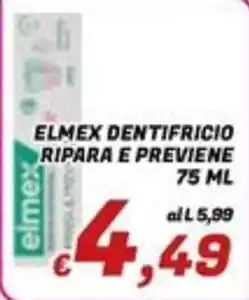 Idromarket Elmex dentifricio ripara e previene offerta