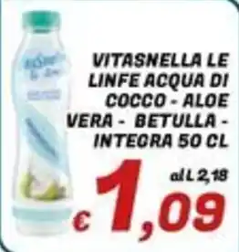 Idromarket Vitasnella le linfe acqua di cocco - aloe vera - betulla - integra offerta