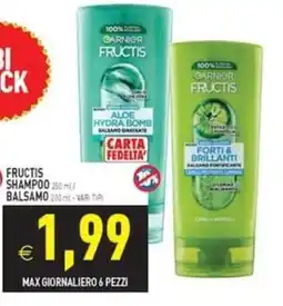 Iperfamily Garnier Fructis Shampoo e Balsamo offerta