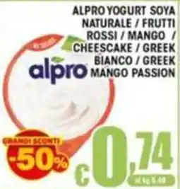 Sacoph Alpro yogurt soya offerta