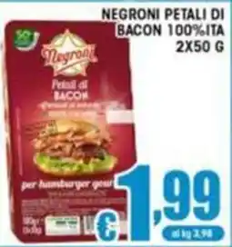 Sacoph Negroni petali di bacon offerta