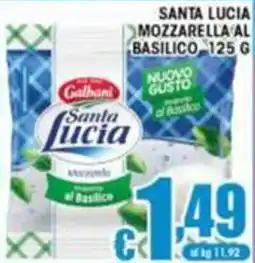Sacoph Santa Lucia mozzarella al basilico offerta