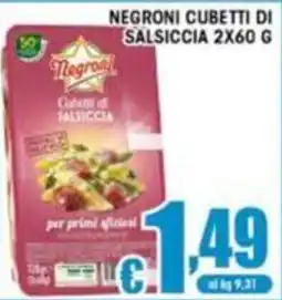 Sacoph Negroni cubetti di salsiccia offerta