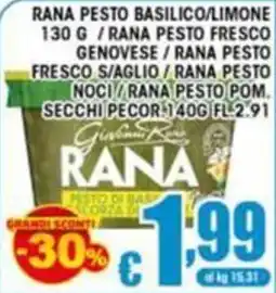 Sacoph Rana pesto basilico limone offerta
