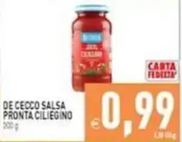 Iperfamily De Cecco salsa pronta ciliegino offerta