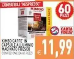 Iperfamily Kimbo Caffè in capsule alluminio macinato fresco offerta