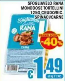 Sacoph Sfogliatella Rana tortellini offerta