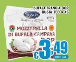 Sacoph Mozzarella di bufala campana Francia offerta