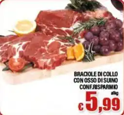 Top Supermercati Braciole di collo con osso di suino offerta
