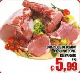 Top Supermercati Braciole di lombo di suino offerta