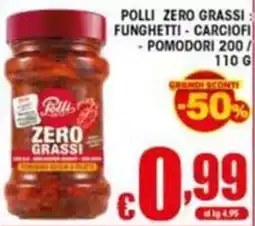 Sacoph Pollì zero grassi funghetti carciofi pomodori offerta