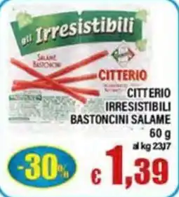 Top Supermercati Citterio bastoncini salame offerta
