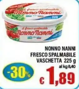 Top Supermercati Nonno Nanni fresco spalmabile offerta