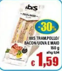 Top Supermercati Ibis Tram. Pollo / Bacon / Uova e Maio offerta