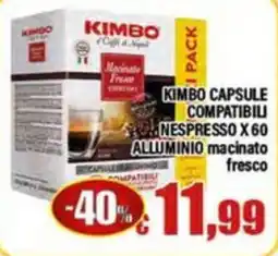Top Supermercati Kimbo capsule compatibili Nespresso offerta