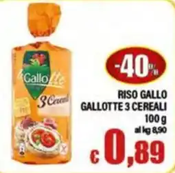 Top Supermercati Riso Gallo Gallotte 3 Cereali offerta