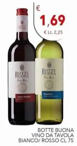 Diper Botte Buona vino da tavola bianco/rosso cl 75 offerta