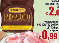 Top Supermercati Parmacotto prosciutto cotto offerta
