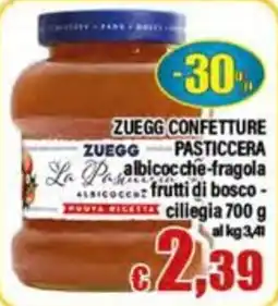 Top Supermercati Zuegg confetterie pasticcera albicocche-fragola frutti di bosco-ciliegia offerta