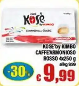Top Supermercati Caffè Kose by Kimbo Caffè Armonioso Rosso offerta