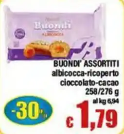 Top Supermercati Buondi assortiti albicocca-ricoperto cioccolato-cacao offerta
