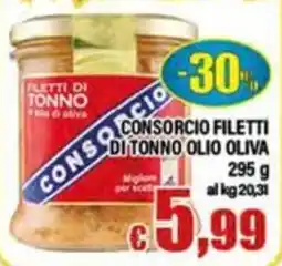 Top Supermercati Filetti di tonno olio oliva Consorzio offerta