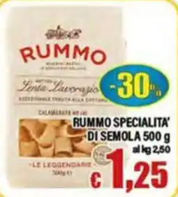Top Supermercati Rummo specialità di semola offerta