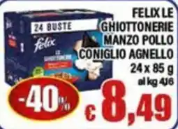 Top Supermercati Felix le ghiottonerie manzo pollo coniglio agnello offerta