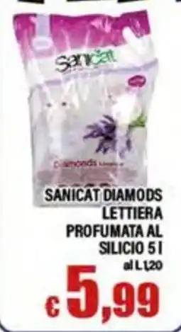 Top Supermercati Sanicat Diamods lettiera profumata al silicio offerta
