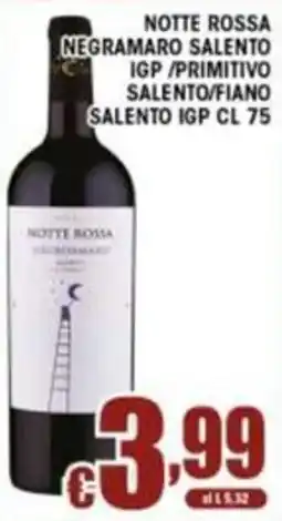 Sacoph Notte Rossa Negramaro Salento offerta