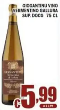 Sacoph GioGantinu vino vermentino gallura offerta