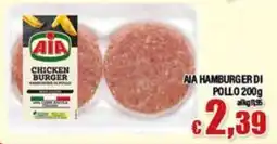 Top Supermercati Aia chicken burger offerta