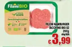 Top Supermercati Fileni hamburger tacchino bio offerta
