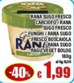 Top Supermercati Rana sugo fresco carciofo offerta