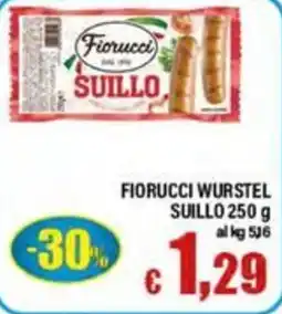 Top Supermercati Fiorucci Wurstel Suillo offerta