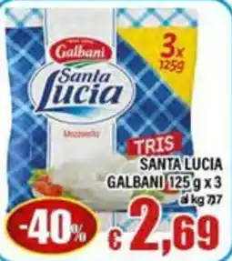 Top Supermercati Mozzarella Santa Lucia Galbani offerta