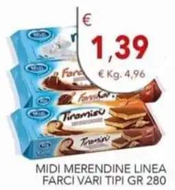 Diper Midi merendine linea farci vari tipi offerta