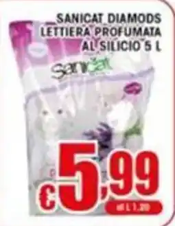 Sacoph Sanicat diamods lettiera profumata al silicio offerta