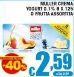 Sacoph Muller crema yogurt 0,1% frutta assortita offerta