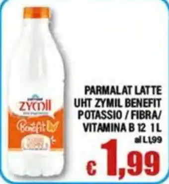 Top Supermercati Parmalat latte UHT Zymil Benefit offerta