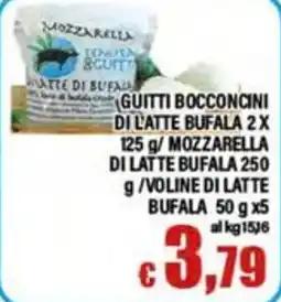 Top Supermercati Guilti bocconcini di latte bufala offerta