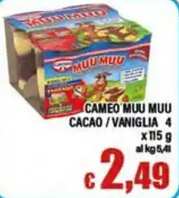 Top Supermercati Cameo Muu Muu Cacao / Vaniglia offerta