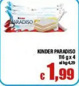 Top Supermercati Kinder Paradiso offerta