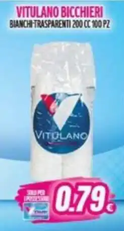 Vitulano Drugstore Bicchieri bianchi trasparenti Vitulano offerta
